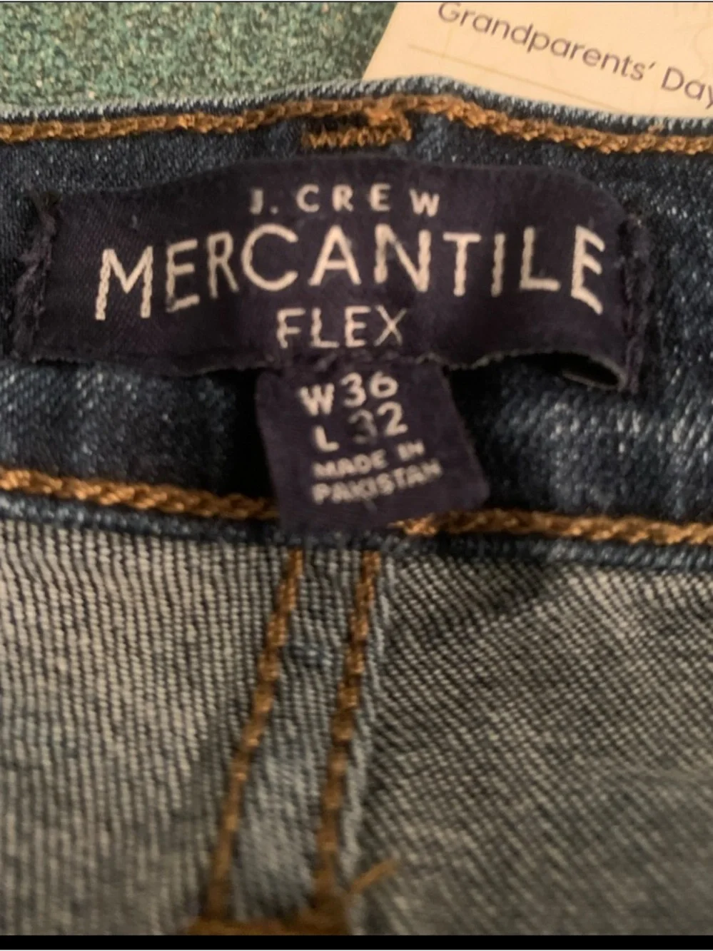 J. Crew Mercantile Flex Straight Leg Mid-Rise Stretch Denim Men's Jeans 36x32